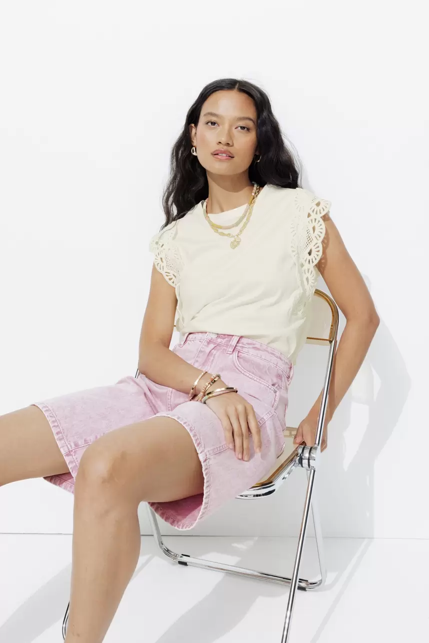 Macramé detail vest top