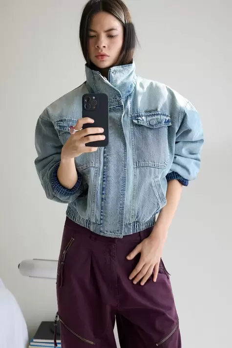 Reversible trucker jacket