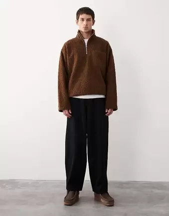 ASOS COLLECTIVE AC-B-254 tapered barrel trouser in black