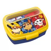 Műa. Mancs Őrjárat szendvicstartó, kanál +villa