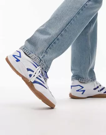 adidas Originals Predator Sala trainers in white and blue