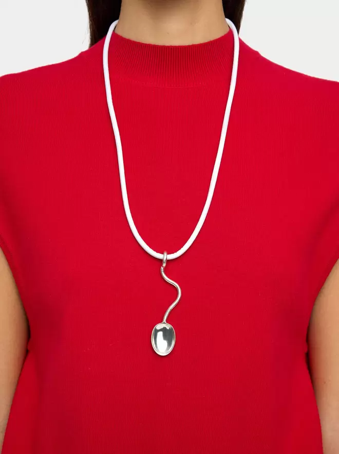 Cord necklace with spoon pendant