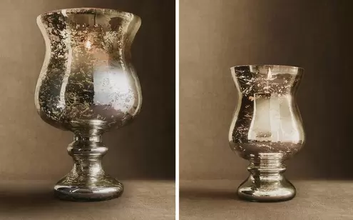 CHRISTMAS WINE GLASS TEALIGHT HOLDER