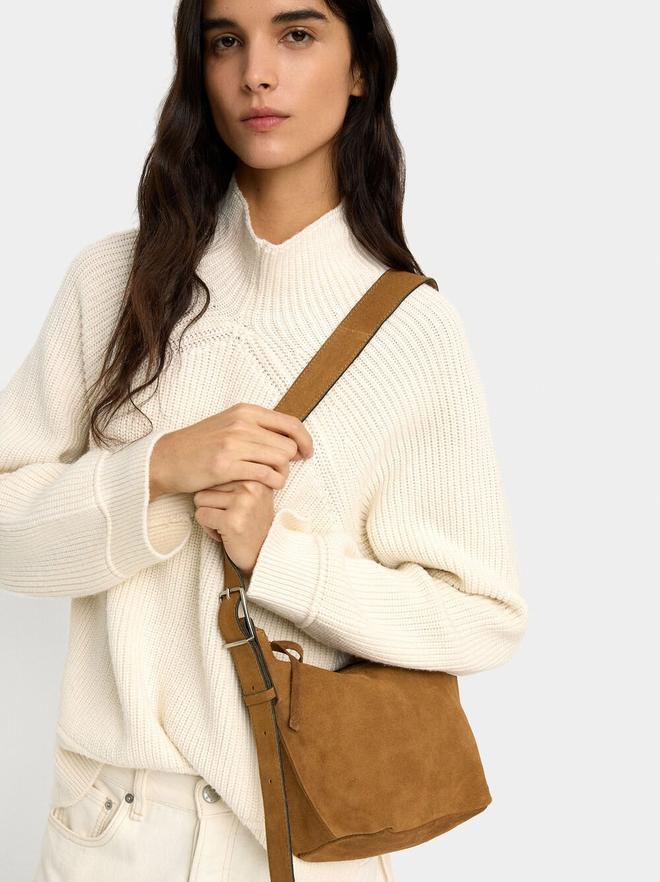 Smooth leather crossbody bag