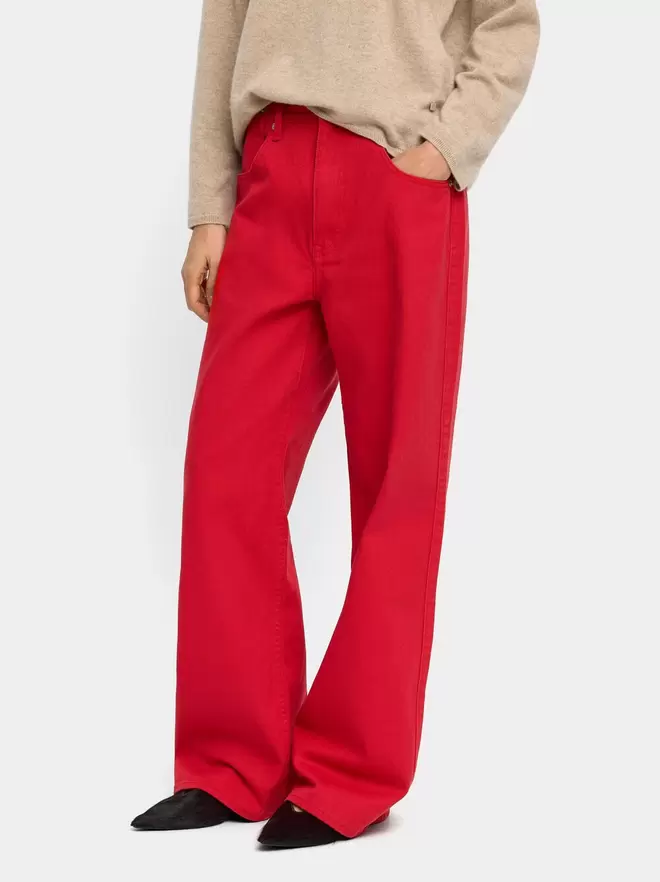 100% cotton denim trousers
