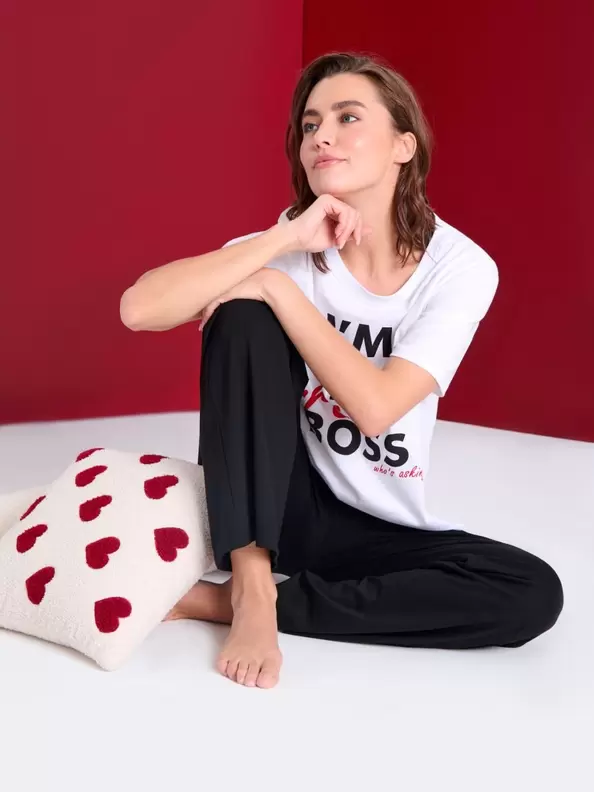 Párnahuzat szív mintával