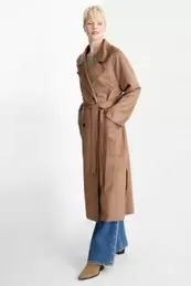 Trench coat - faux suede