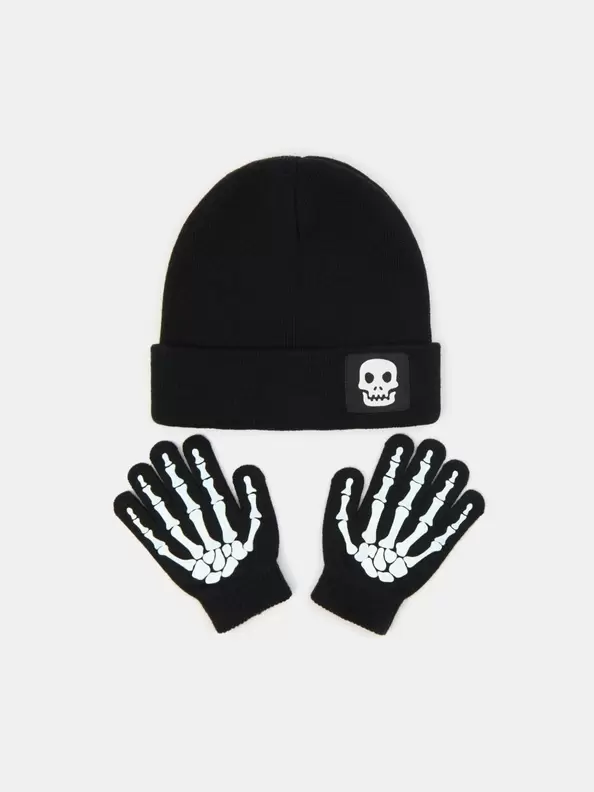 Beanie sapka és kesztyű, szettben