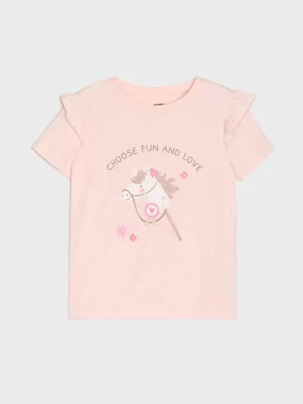 Díszített fodros póló