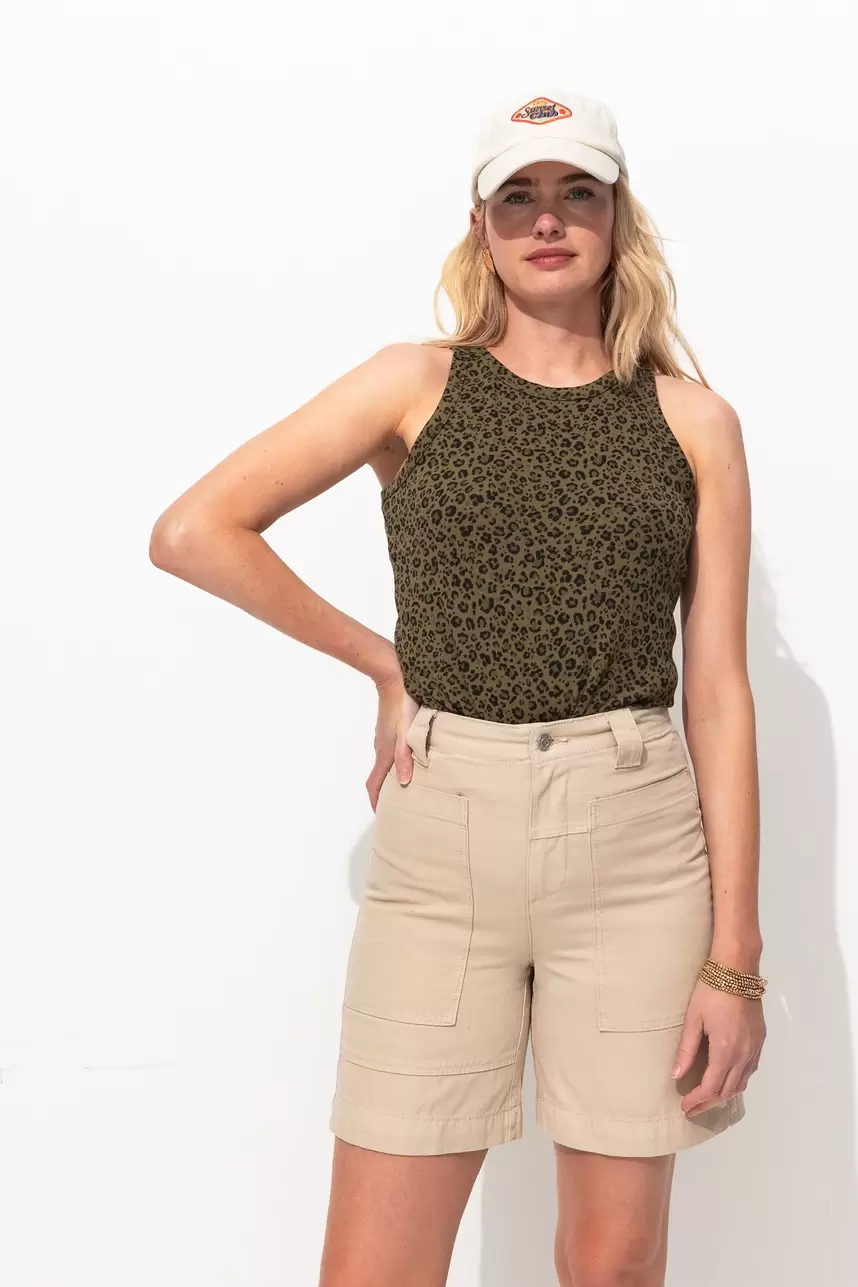 Leopard sleeveless top