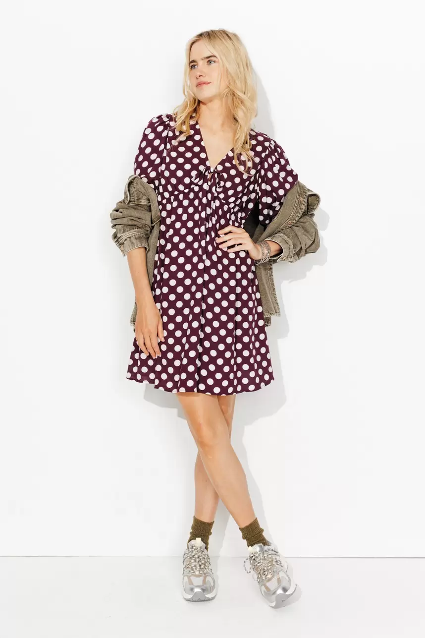 Short polka dot dress