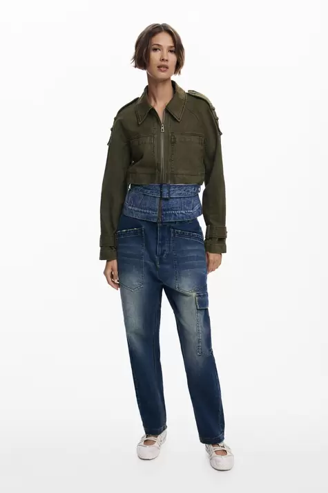 Combined short parka