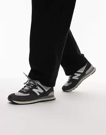 New Balance 574 unisex trainers in grey and teal