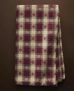 SET OF DYED THREAD CHRISTMAS CHECK NAPKINS (SET OF 2)