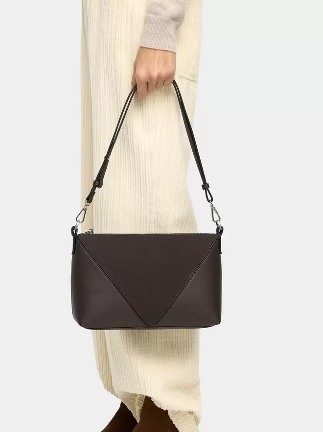 Crossbody bag contrast of textures