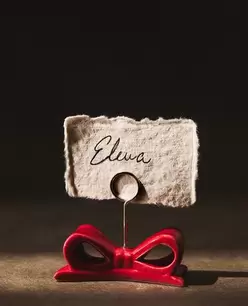 CHRISTMAS BOW PLACE CARD HOLDERS