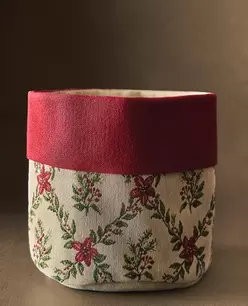 FLORAL CHRISTMAS BREAD BASKET