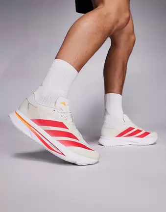 adidas Running Adizero SL2 trainers in white and red
