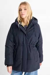Quilted jacket with hood