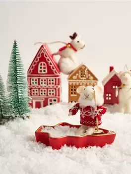 Karácsonyi dísz egér formában