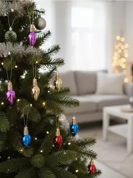 8 darabos karácsonyfadísz gömb szett