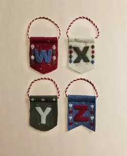 LETTER CHRISTMAS FLAG DECORATION (W-Z)