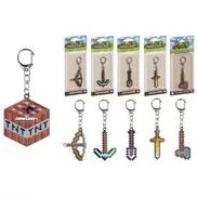 Minecraft fém kulcstartó