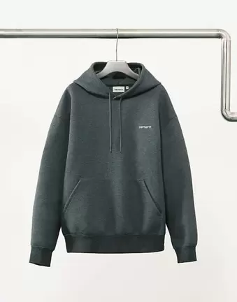 Carhartt WIP alda oversized pullover hoodie in dark grey