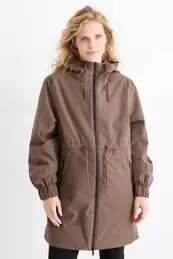 Raincoat with hood - lined - waterproof