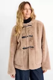 Faux fur jacket