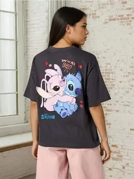 Pamut póló rövid ujjal Lilo & Stitch