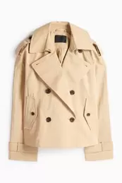 Cropped trench coat