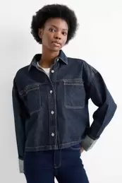 Denim shacket