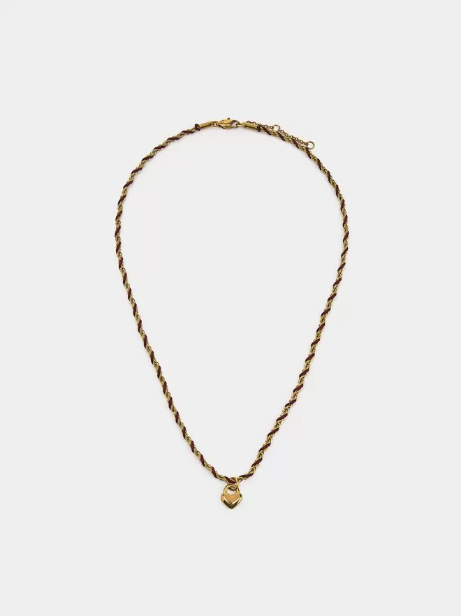 Necklace with heart pendant - stainless steel