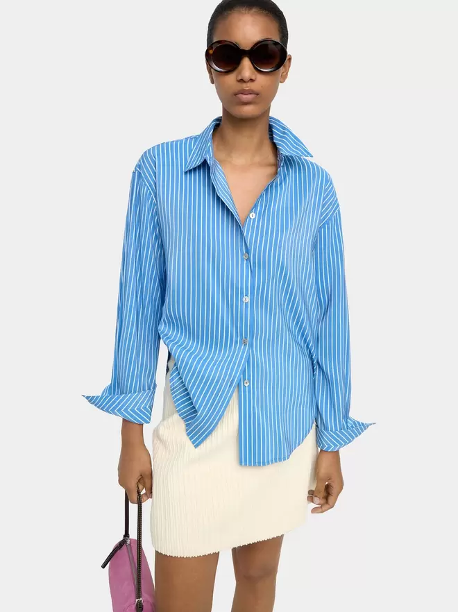 Striped long-sleeve shirt