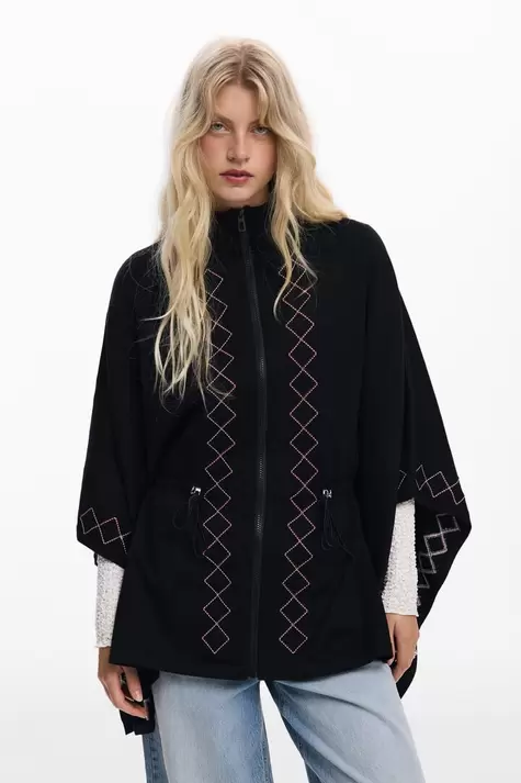 Zig-zag poncho