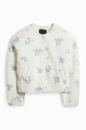 Teddy fur jacket - floral