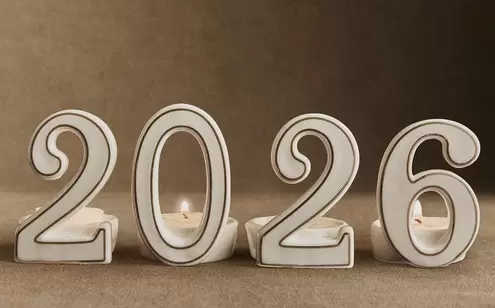 SET OF 2026 CHRISTMAS PORCELAIN TEALIGHT HOLDERS (SET OF 4)