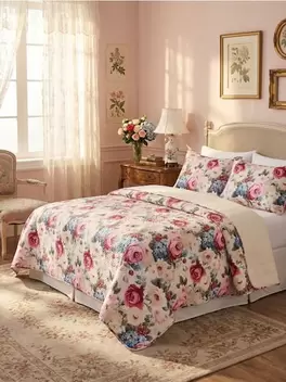 Ágytakaró virágmintával