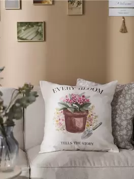 Párnahuzat tavaszi mintával