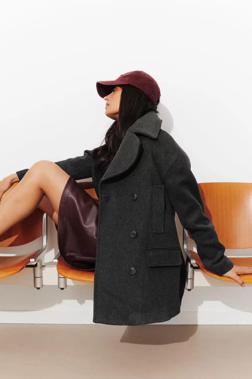 Wool-blend pea jacket