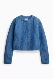 Quilted denim jacket