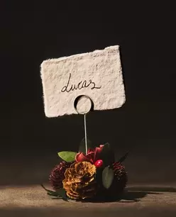 CHRISTMAS BOUQUET PLACE CARD HOLDERS (PACK OF 4)