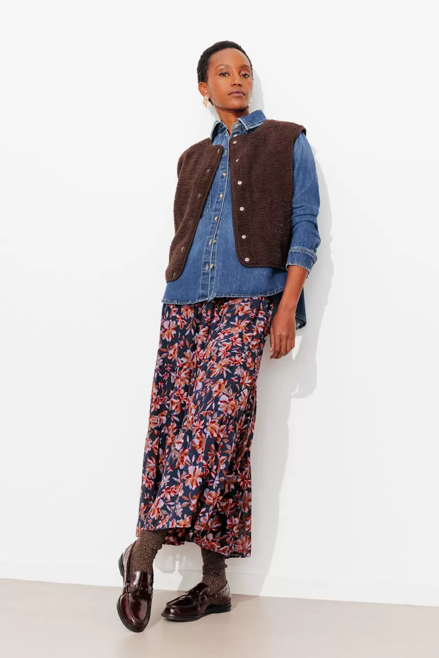 Long patterned skirt