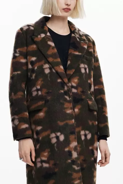 Printed long coat