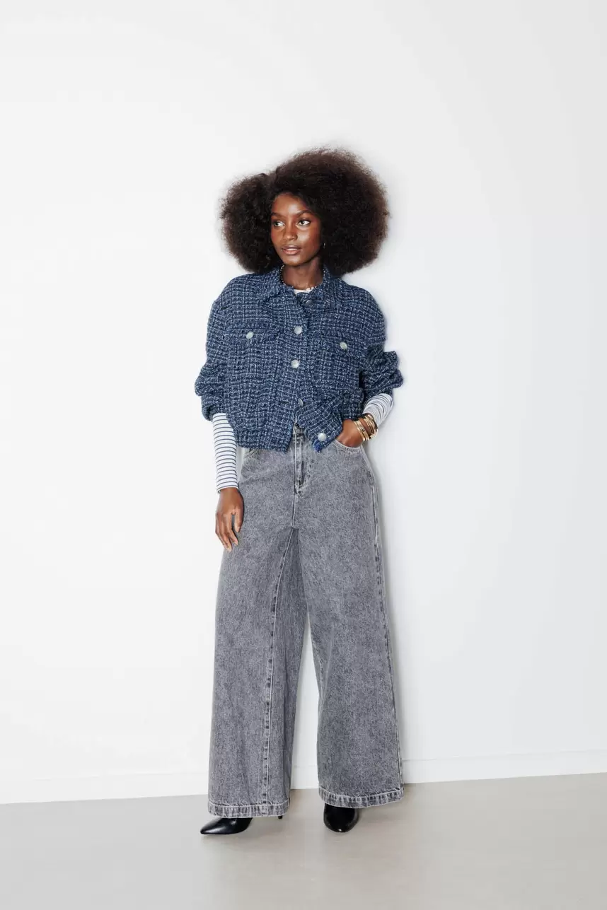 Glitzy tweed blouson