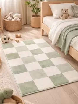 Sakktáblás mintás szőnyeg