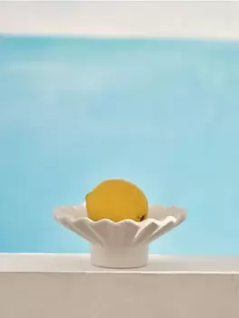 Kerámia dekoratív tál hullámos peremmel