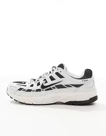 Nike P-6000 trainers in off white and black