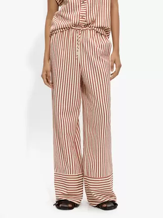 Straight trousers with stripes